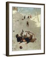 Children Playing in the Snow-Carl Kronberger-Framed Giclee Print