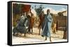 Children Playing in the Street in Dakar, Senegal-null-Framed Stretched Canvas