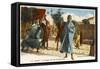 Children Playing in the Street in Dakar, Senegal-null-Framed Stretched Canvas