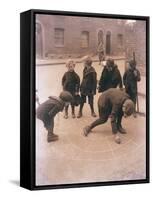 Children Playing in the Streets of London-null-Framed Stretched Canvas