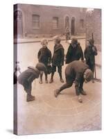 Children Playing in the Streets of London-null-Stretched Canvas