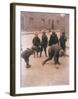 Children Playing in the Streets of London-null-Framed Photographic Print