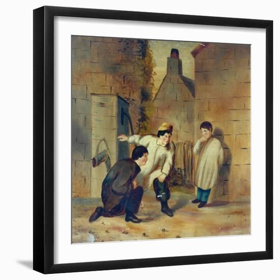 Children Playing Near Parish Church-Gott-Framed Giclee Print