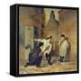 Children Playing Near Parish Church-Gott-Framed Stretched Canvas