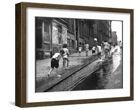 Children Playing on 103rd Street in Puerto Rican Community in Harlem-Ralph Morse-Framed Photographic Print