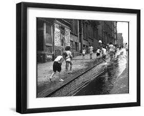 Children Playing on 103rd Street in Puerto Rican Community in Harlem-Ralph Morse-Framed Photographic Print