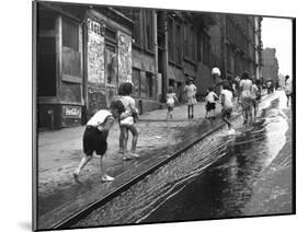 Children Playing on 103rd Street in Puerto Rican Community in Harlem-Ralph Morse-Mounted Photographic Print