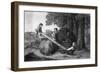 Children Playing on See-Saw-null-Framed Giclee Print