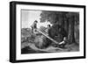 Children Playing on See-Saw-null-Framed Giclee Print
