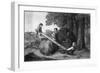 Children Playing on See-Saw-null-Framed Giclee Print