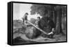 Children Playing on See-Saw-null-Framed Stretched Canvas