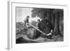 Children Playing on See-Saw-null-Framed Giclee Print