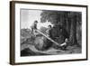 Children Playing on See-Saw-null-Framed Giclee Print