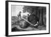 Children Playing on See-Saw-null-Framed Giclee Print