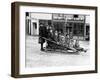 Children Playing on Sleigh in Seward, Alaska Photograph - Seward, AK-Lantern Press-Framed Art Print