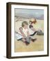 Children Playing on the Beach, 1884-Mary Stevenson Cassatt-Framed Premium Giclee Print