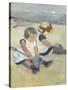 Children Playing on the Beach, 1884-Mary Cassatt-Stretched Canvas