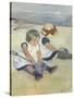 Children Playing on the Beach, 1884-Mary Cassatt-Stretched Canvas