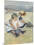 Children Playing on the Beach, 1884-Mary Cassatt-Mounted Giclee Print