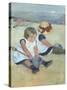 Children Playing on the Beach, 1884-Mary Cassatt-Stretched Canvas