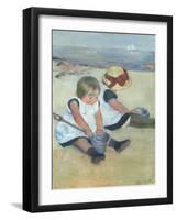 Children Playing on the Beach, 1884-Mary Cassatt-Framed Art Print