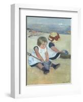 Children Playing on the Beach, 1884-Mary Cassatt-Framed Art Print