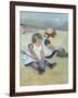 Children Playing on the Beach, by Mary Cassatt, 1884, American painting,-Mary Cassatt-Framed Art Print