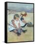 Children Playing on the Beach, by Mary Cassatt, 1884, American painting,-Mary Cassatt-Framed Stretched Canvas