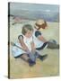 Children Playing on the Beach, by Mary Cassatt, 1884, American painting,-Mary Cassatt-Stretched Canvas