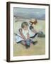 Children Playing on the Beach, by Mary Cassatt, 1884, American painting,-Mary Cassatt-Framed Art Print