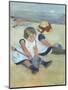 Children Playing on the Beach, by Mary Cassatt, 1884, American painting,-Mary Cassatt-Mounted Art Print