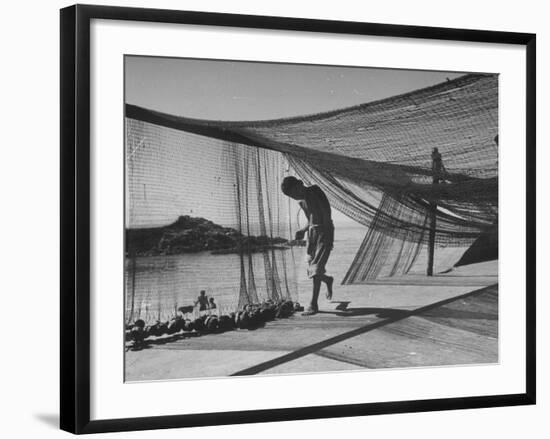 Children Playing on the Beach Collecting Mussels, Clams, and Oysters-null-Framed Photographic Print