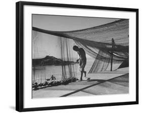 Children Playing on the Beach Collecting Mussels, Clams, and Oysters-null-Framed Photographic Print