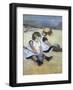 Children Playing on the Beach-Mary Cassatt-Framed Art Print