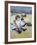 Children Playing on the Beach-Mary Cassatt-Framed Art Print