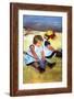 Children Playing on the Beach-Mary Cassatt-Framed Art Print