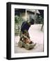 Children Playing on Wooden Wagon-John Dominis-Framed Photographic Print