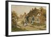 Children Playing Outside a Cottage in a Village-Arthur Claude Strachan-Framed Giclee Print