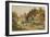 Children Playing Outside a Cottage in a Village-Arthur Claude Strachan-Framed Giclee Print