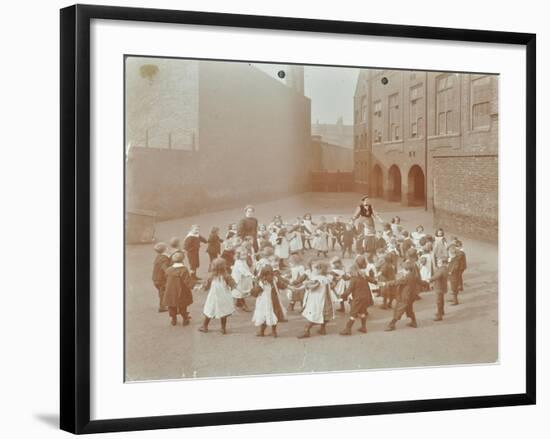 Children Playing Twinkle, Twinkle, Little Star, Flint Street School, Southwark, London, 1908-null-Framed Photographic Print