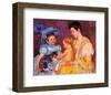 Children Playing with a Cat-Mary Cassatt-Framed Art Print