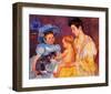 Children Playing with a Cat-Mary Cassatt-Framed Art Print