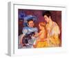 Children Playing with a Cat-Mary Cassatt-Framed Art Print