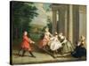 Children Playing with a Hobby Horse, c.1741-47-Joseph Francis Nollekens-Stretched Canvas