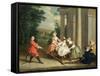 Children Playing with a Hobby Horse, c.1741-47-Joseph Francis Nollekens-Framed Stretched Canvas