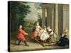 Children Playing with a Hobby Horse, c.1741-47-Joseph Francis Nollekens-Stretched Canvas