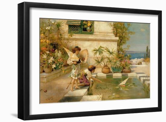 Children Playing with Boats, 1900-William Stephen Coleman-Framed Giclee Print