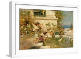 Children Playing with Boats, 1900-William Stephen Coleman-Framed Giclee Print