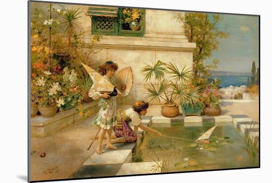 Children Playing with Boats, 1900-William Stephen Coleman-Mounted Giclee Print