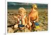 Children Playing with Sand Pails-null-Framed Art Print